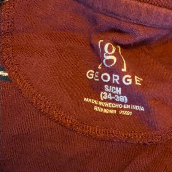 blue/white striped maroon shirt - Picture 3 of 7